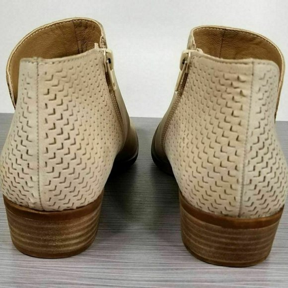Lucky Brand Brintly Ankle Bootie, Beige Leather - Picture 5 of 12